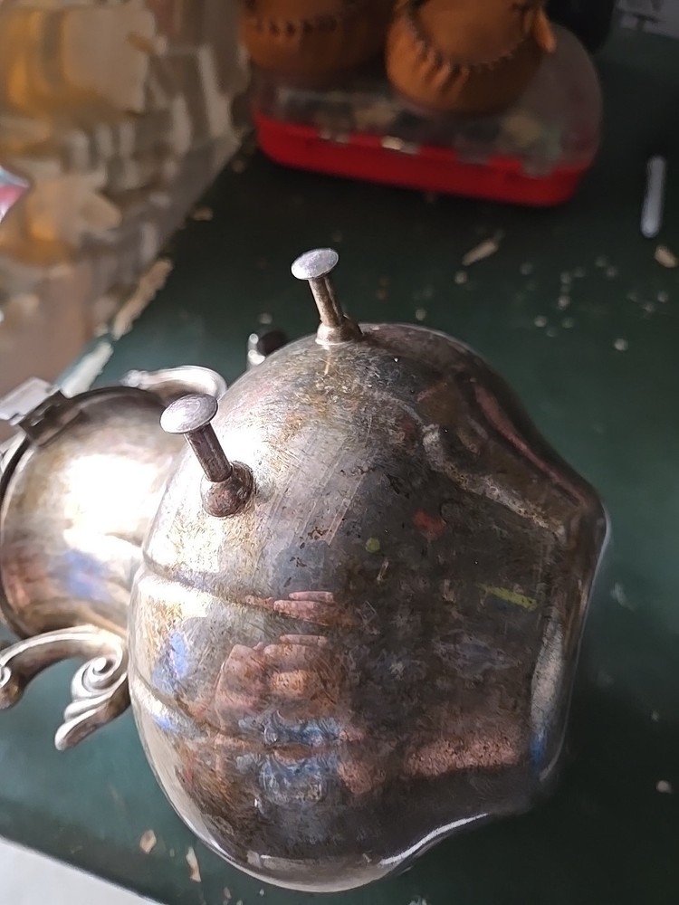 Vintage Sheridan Silver Plated Coffee Tea Pot