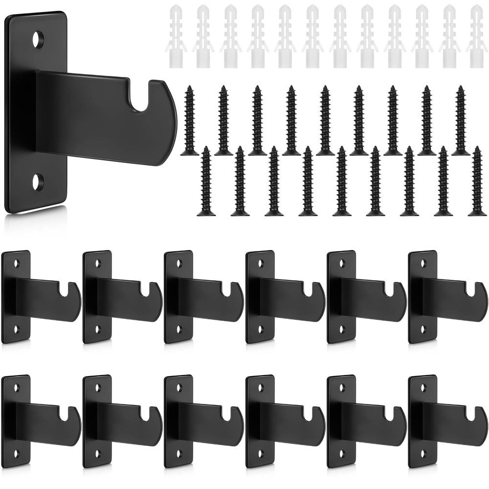 Coume 12 Pcs Gridwall Mount Brackets with Screws Space Saving Metal Grid Hang...