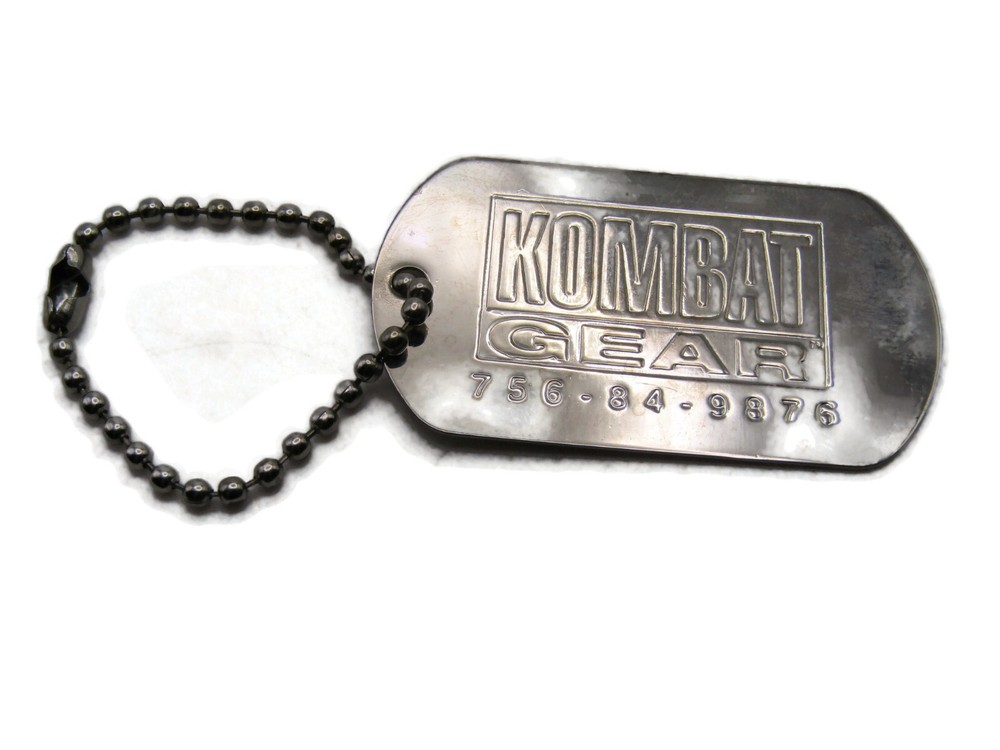 Kombat Gear Key Chain Silver Tone