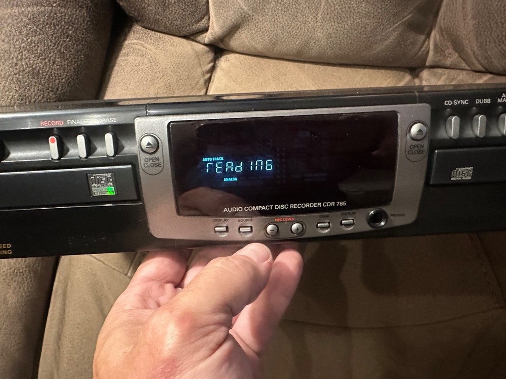Philips CDR 765/17 Audio Compact Disc Recorder / No Remote. TESTED WORKING.