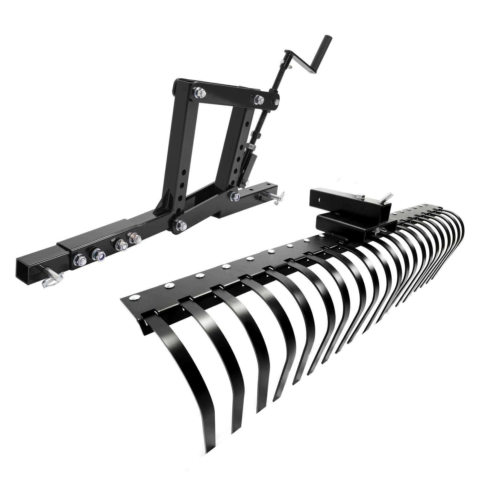 60" Landscape Rake w/1 Point Hitch Lift For Tractors Attachment Soil Gravel Lawn