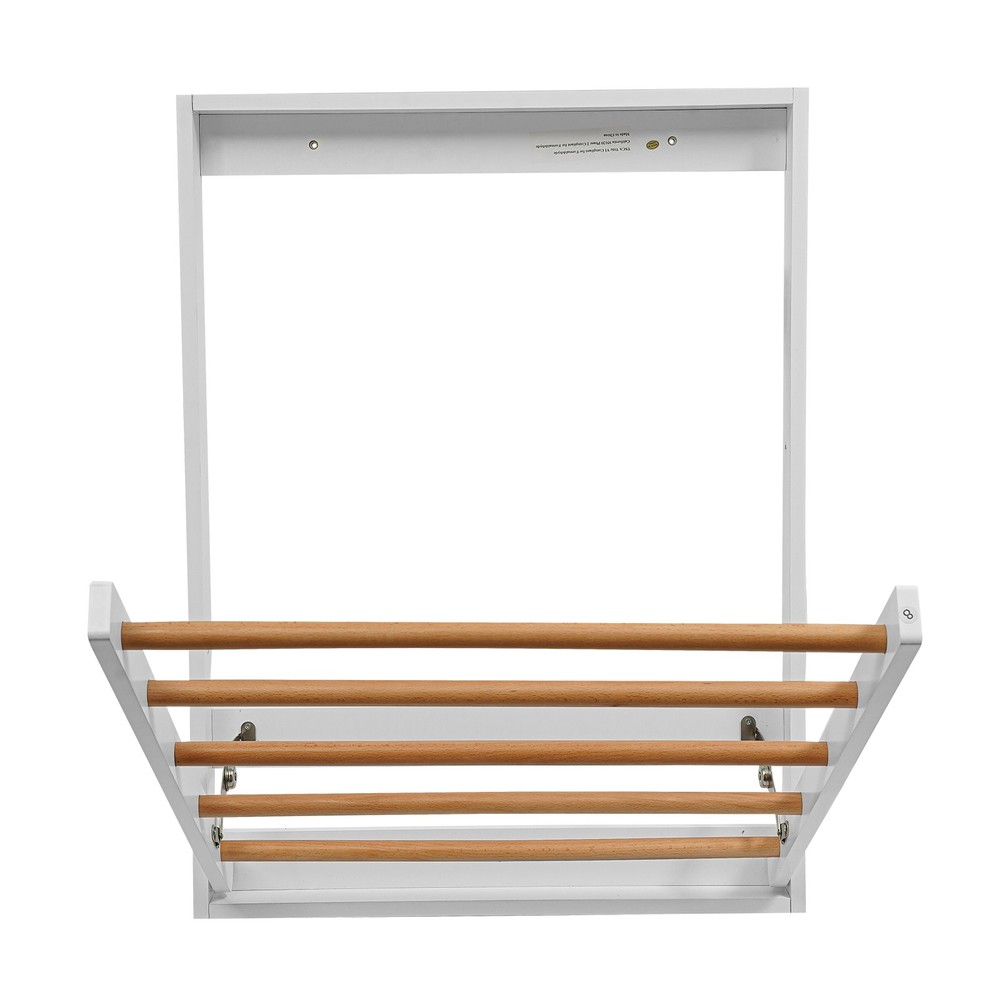 Wall Mounted Clothes Drying Rack Laundry Drying Rack Collapsible Load 5kg White