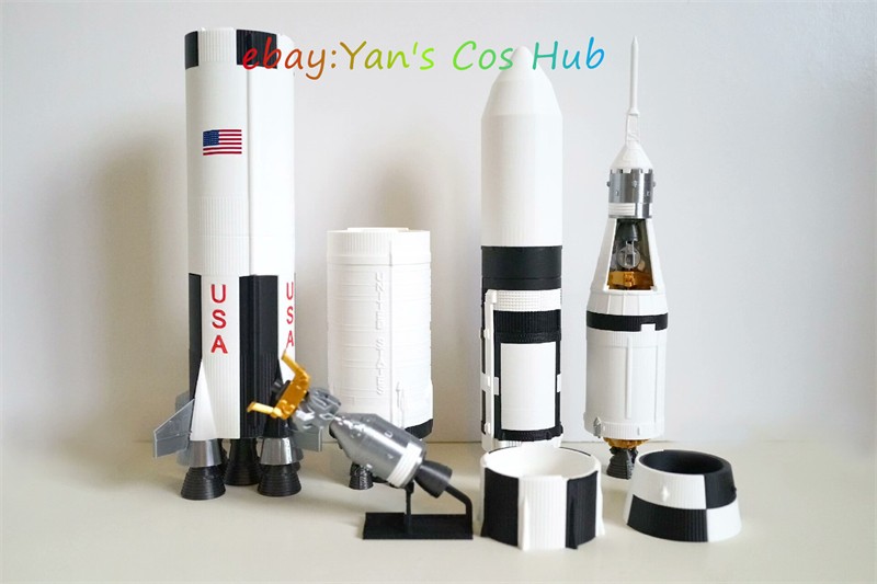 1/200 Scale Saturn V Rocket Launch Pad 3D Printed Model