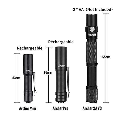 ThruNite EDC Flashlight Archer Mini, 405 Lumens Tail Switch LED Flashlight,