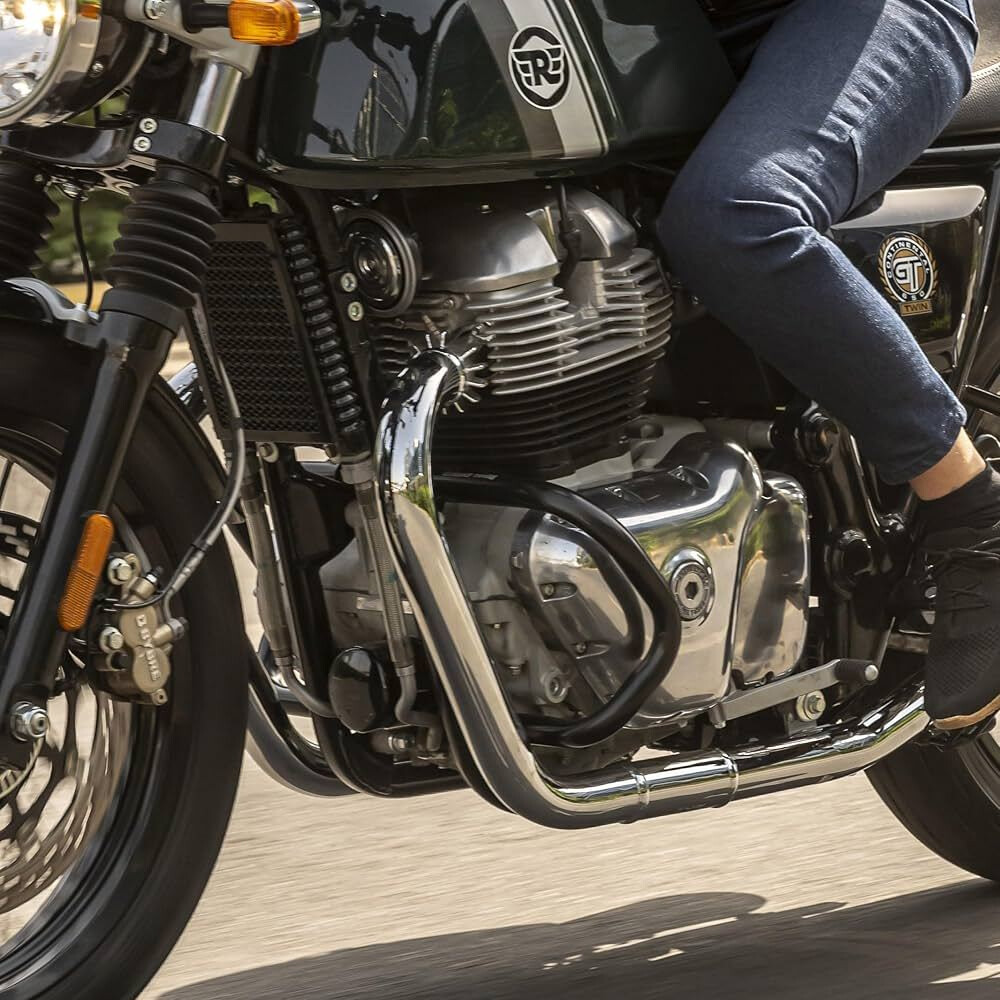 Black Compact Engine Guards FOR ROYAL ENFIELD GT & Interceptor 650