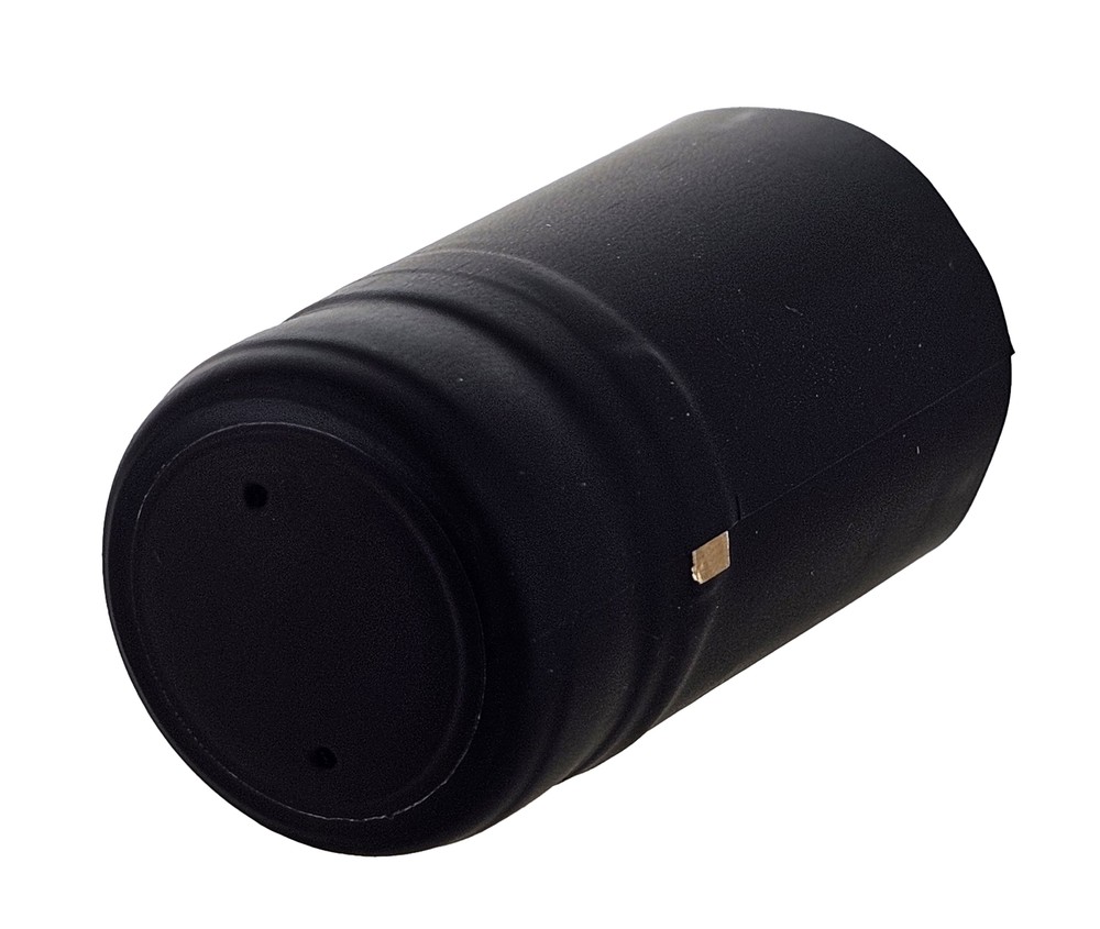 Black Matte PVC Shrink Caps 100 Per Pack