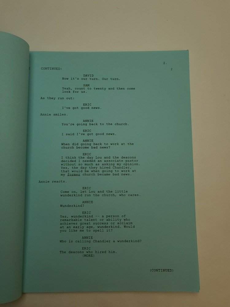 7TH HEAVEN / Sue Tenney 2002 TV Script, Beverley Mitchell "A Cry for Help"