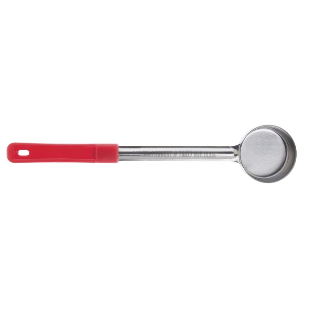 HUBERT Portion Control Server Stainless Steel with Red Plastic Handle 2 oz -