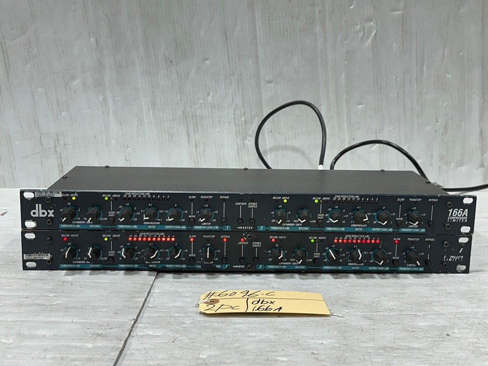 DBX 166A 2-Channel Compressor/Limiter/Gate #6096-C  (THS)