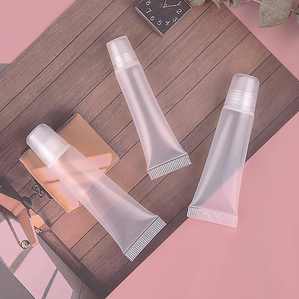 40 PCS 15ML Empty Lip Gloss Tubes Clear Squeeze Containers Refillable Soft