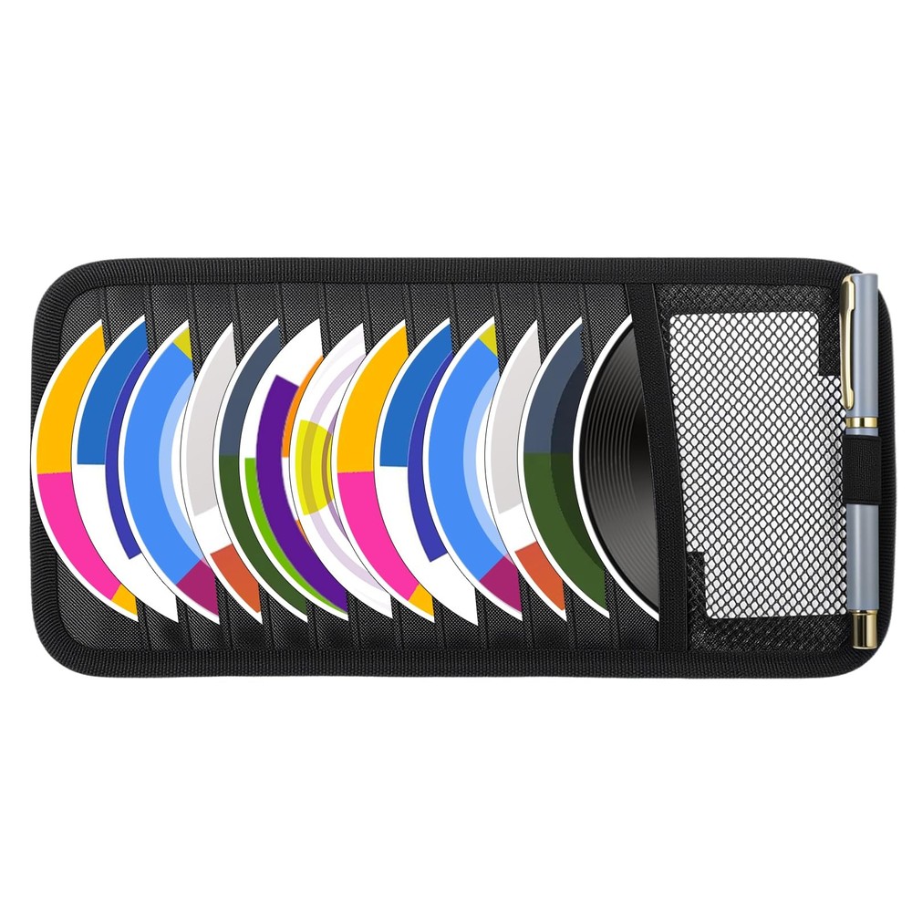 CD Visor Holder for Car, Visor CD Holder Organizer Large Capacity CD Visor Case