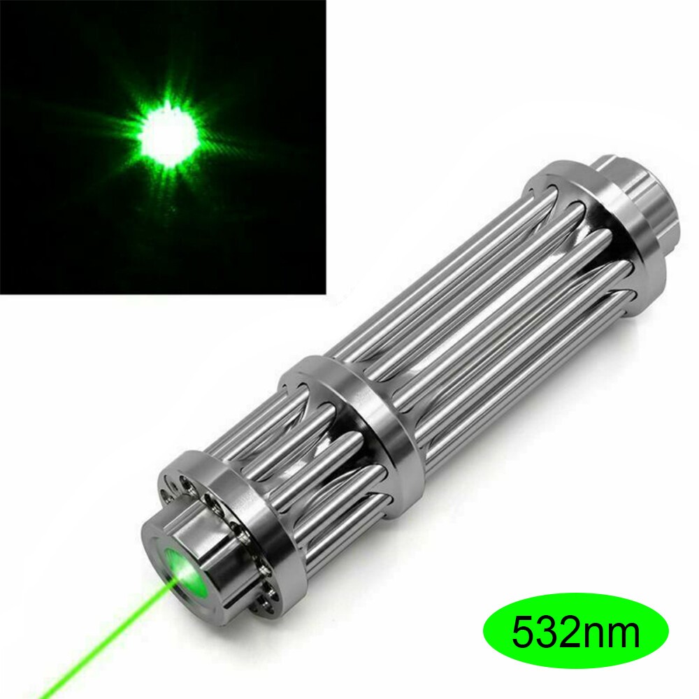 Adjustable Focus 532nm Green Laser Pointer Visible Beam Flashlight Focus Lazer
