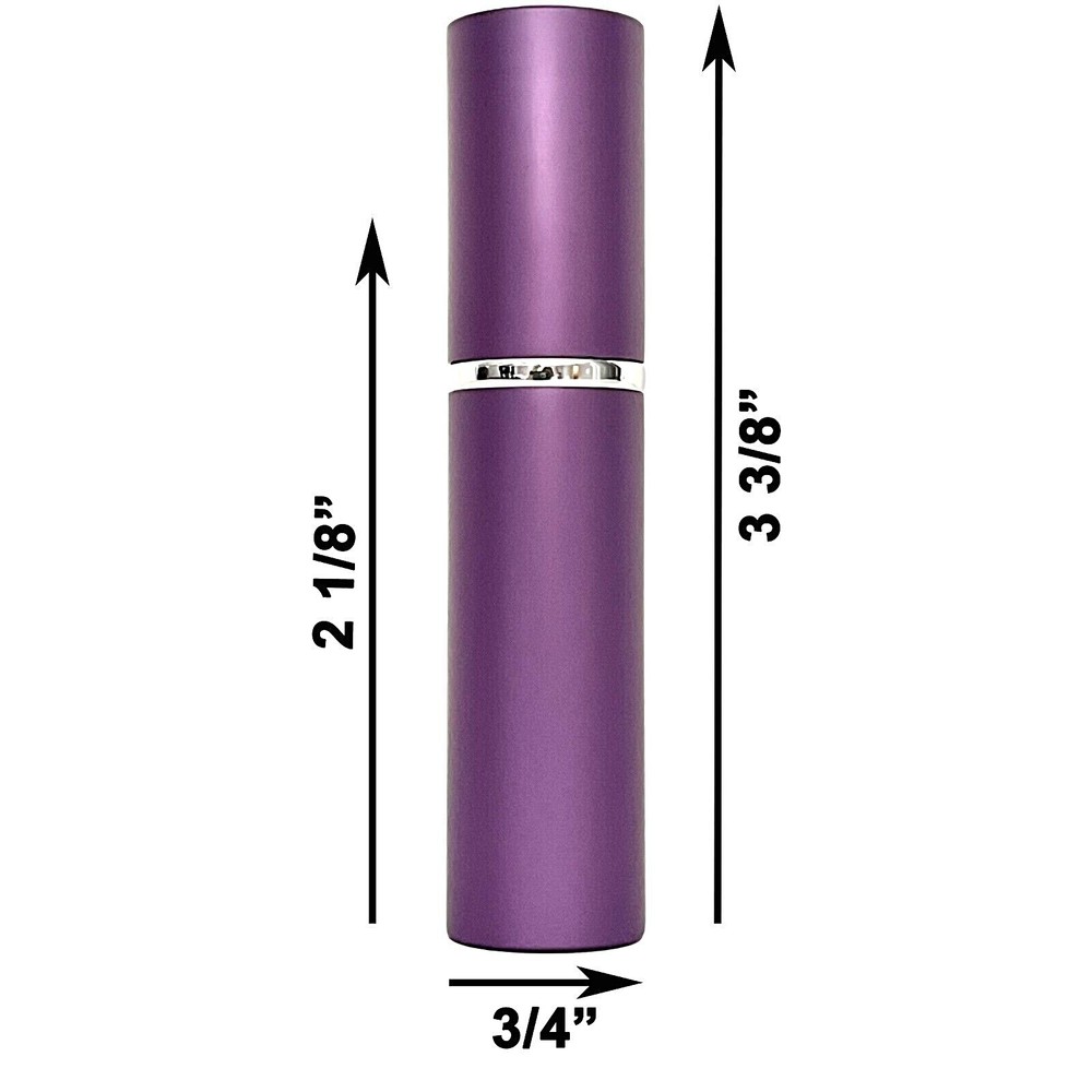6ml 0.20oz empty perfume glass spray bottles silver atomizer purple casing