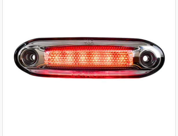 5-1/8″ RECTANGULAR RED LED SIDE MARKER LIGHT WITH RED UNDER GLOW EFFECT