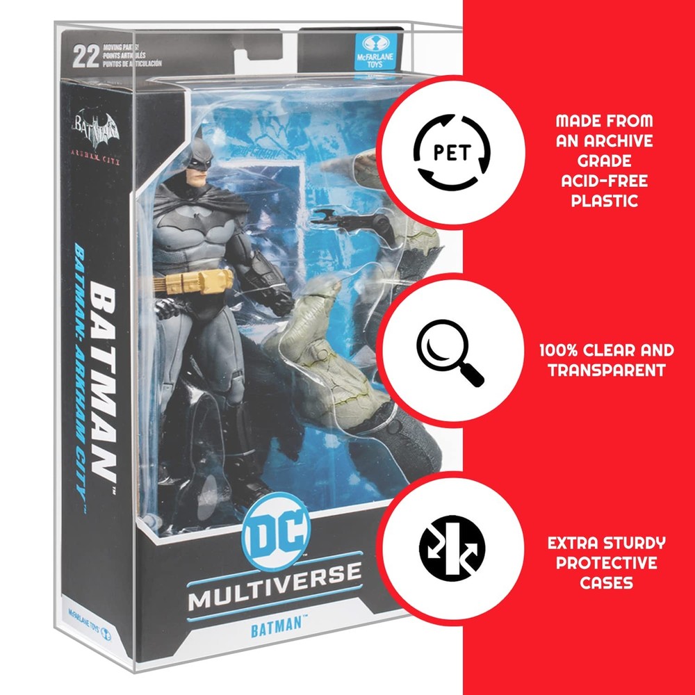 Action Figure Display case Protector for McFarlane DC Multiverse 7 Figures, Prou