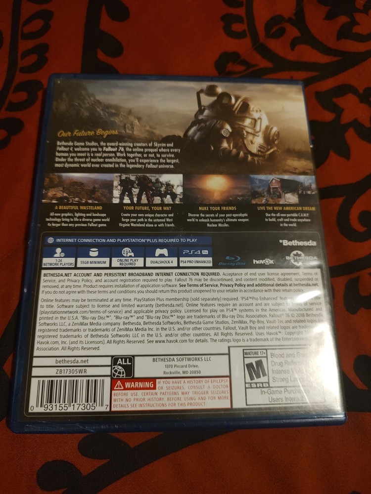 Fallout 76 - PS4 Case Only (No Game)