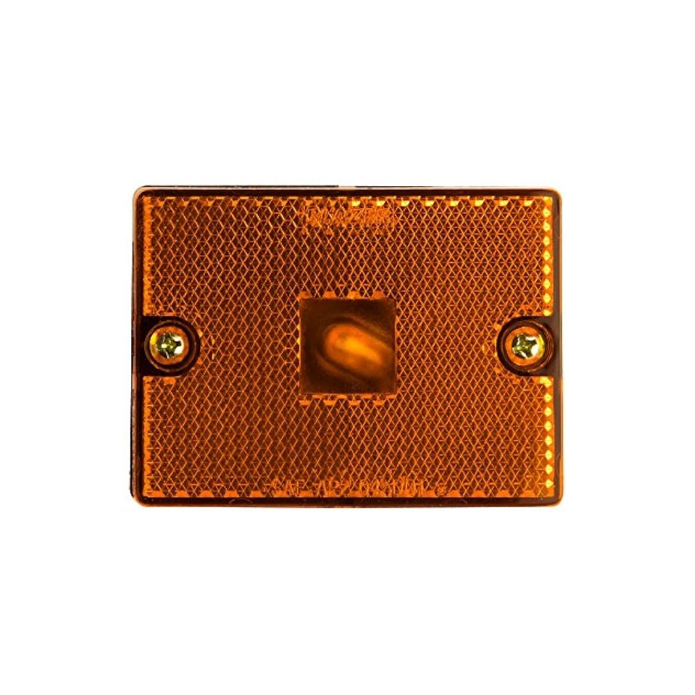 Amber Reflex Side Marker Light, 12V Stud Mount Clearance Light for Vehicles
