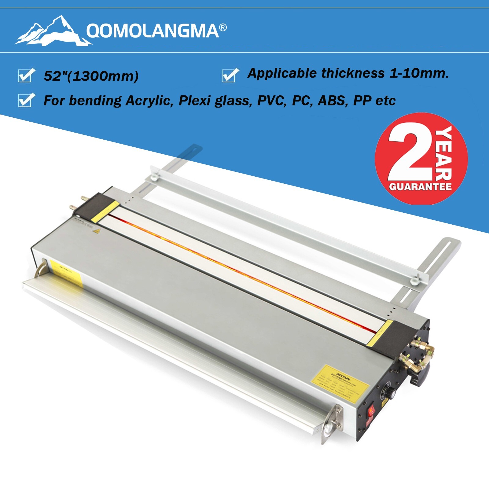 Upgraded 52" Acrylic Lightbox Plastic PVC Bender Bending Machine Bender Heater