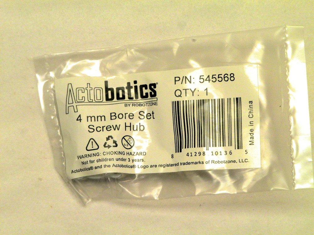 ActoBotics 4mm (0.770") Set Screw Hub 545568