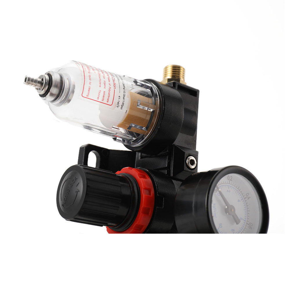 Air Compressor Filter Oil Water Separator Regulator Trap with Regulator Gauge