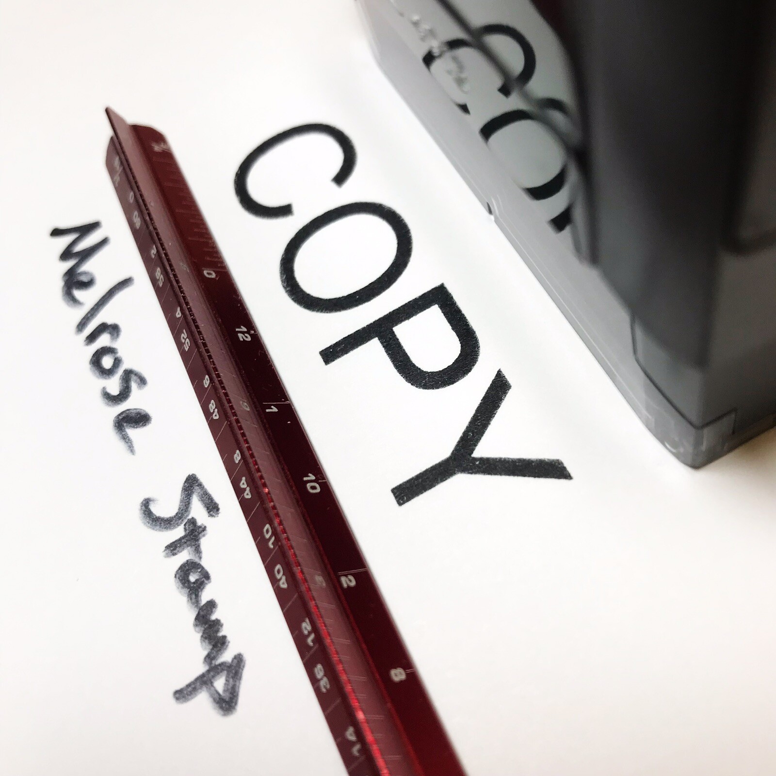 Copy Rubber Stamp Black Ink Self Inking Ideal 4913 Large