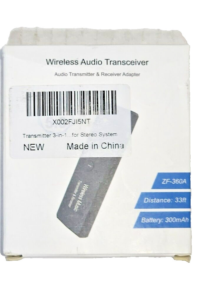 Wireless Audio Transceiver Adapter and Transmitter