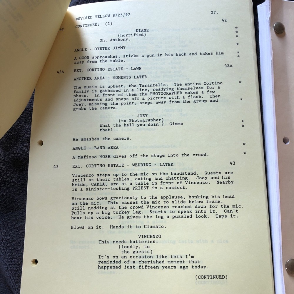 2 Mafia! Script Screenplay - Jim Abrahams/Norberg/Mcmanus 1st & 5th Draft RARE!