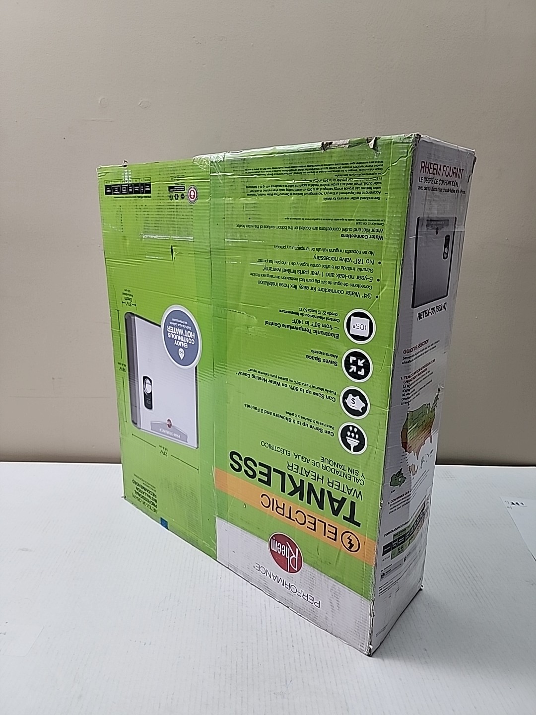 Rheem Performance 36 kW 240V Self-Modulating Electric Tankless Water Heater