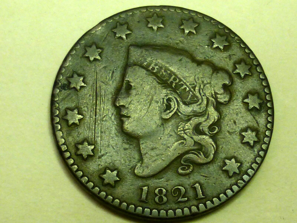 1821  LARGE CENT  FINE