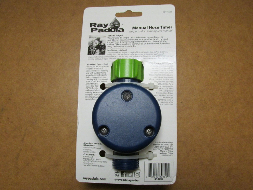 Ray Padula Manual Hose Timer