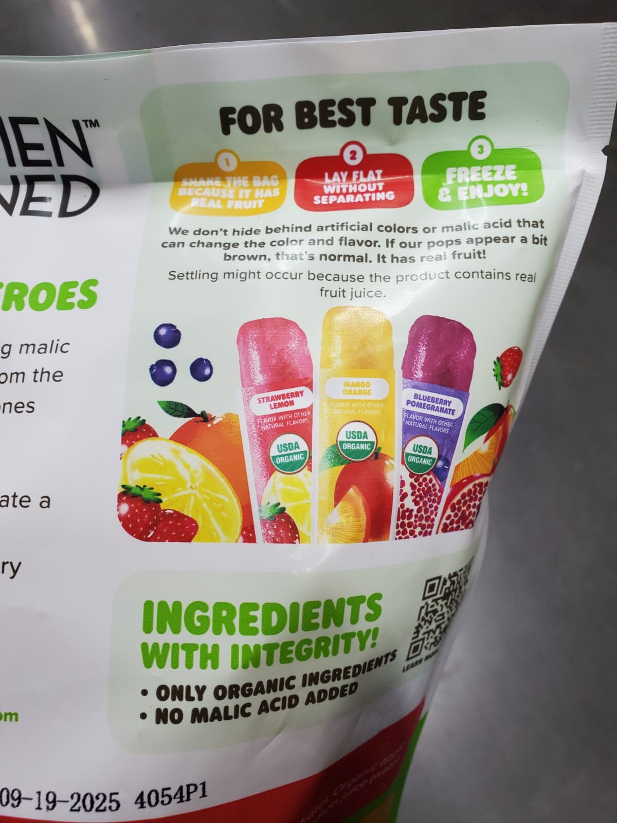 Deebee’s Organics Super Fruit Organic Freezie Pops Assorted Flavors, 35 Pops!