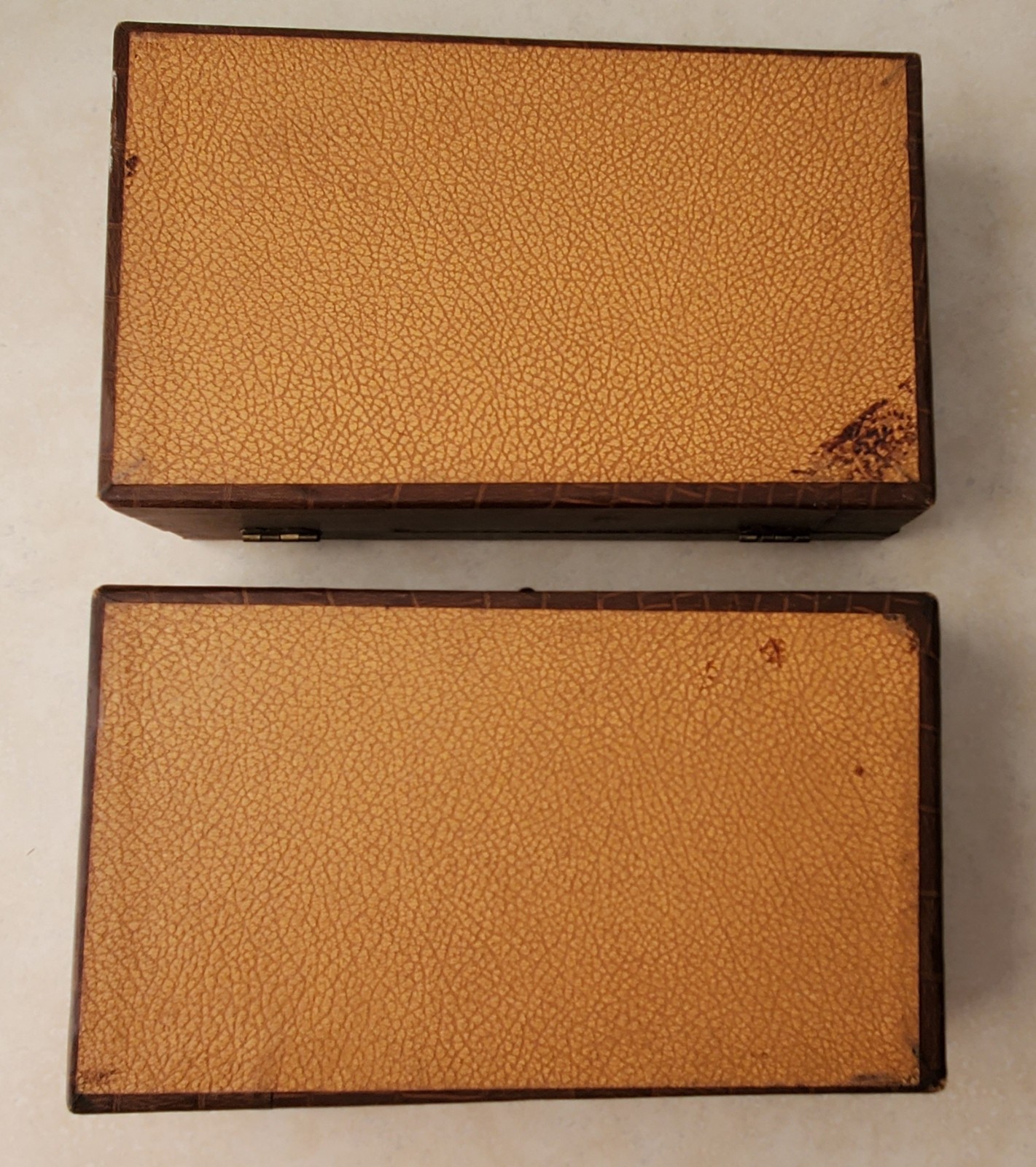 2 Vintage 1950s 35mm Slide File Cases Boxes storage 10 x 6 x 2.75 100 slides ea