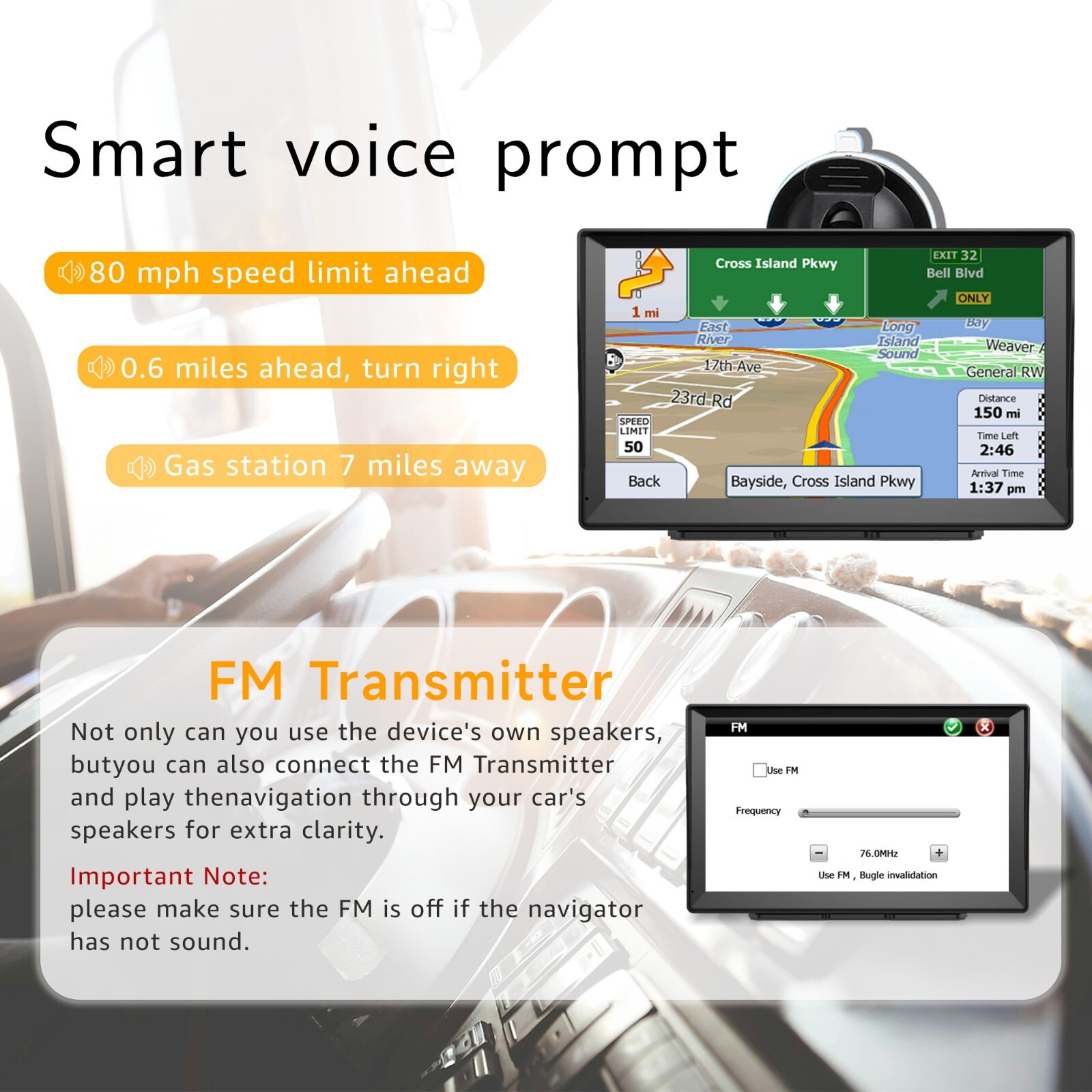 9-Inch GPS Navigator for Car Truck 2025 Offline Maps with Lifetime Free Updates