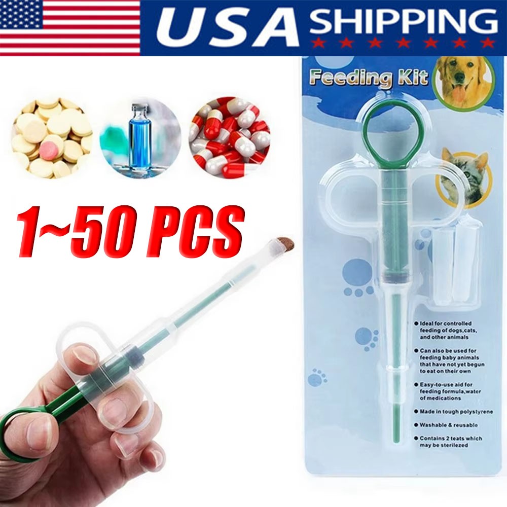 Dog Cat Pill Tablet Capsule Popper Piller Dispenser Syringe Gun Giver Tool