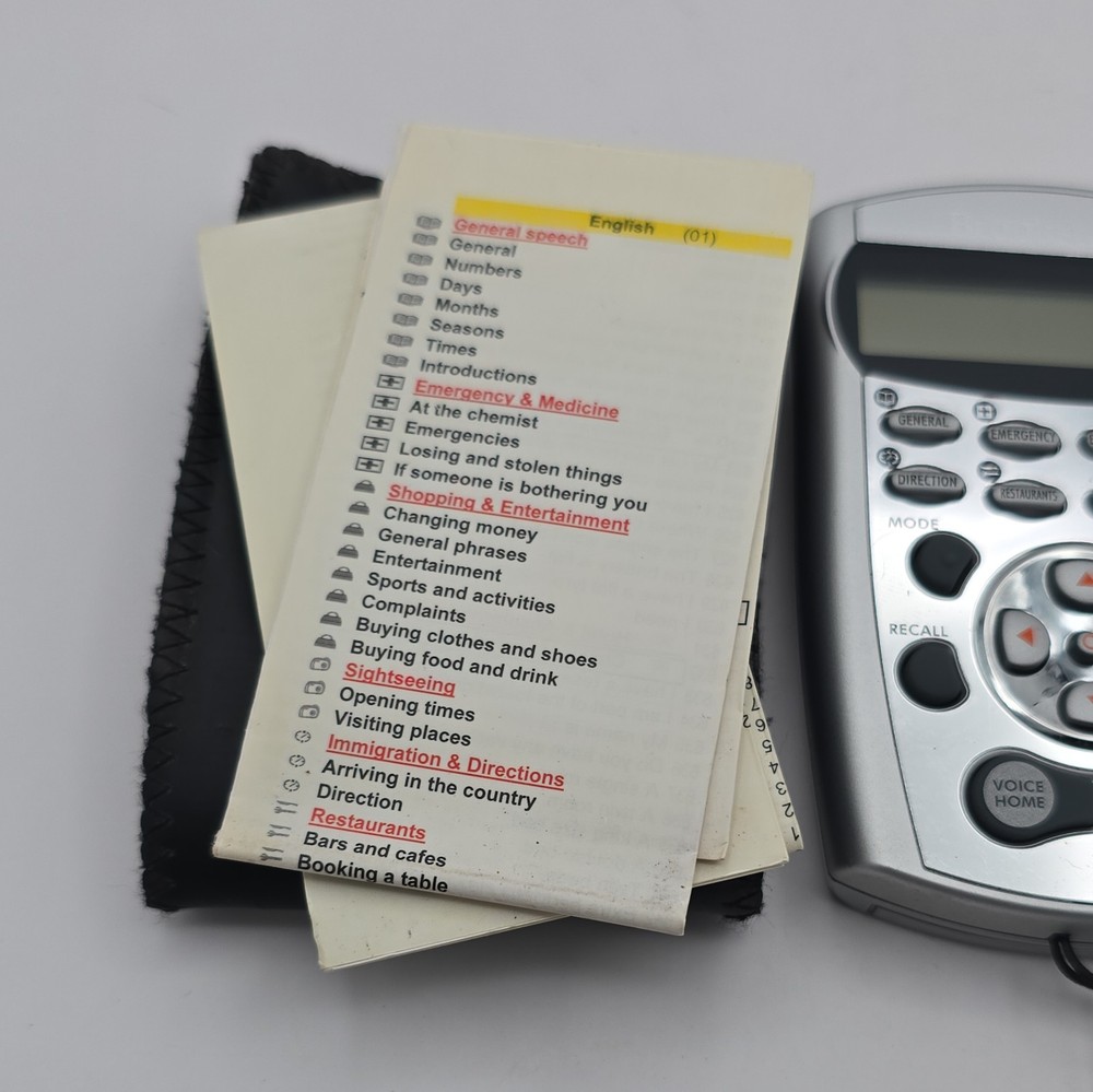 Brookstone Talking 12 Language Translator With Instructions untested Works