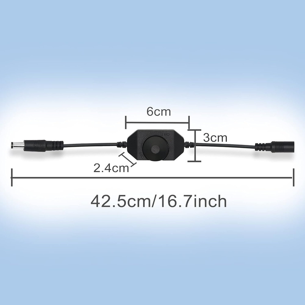 LED Strip Light Dimmer Switch DC 12V 24V Brightness Adjustable Controller for Si