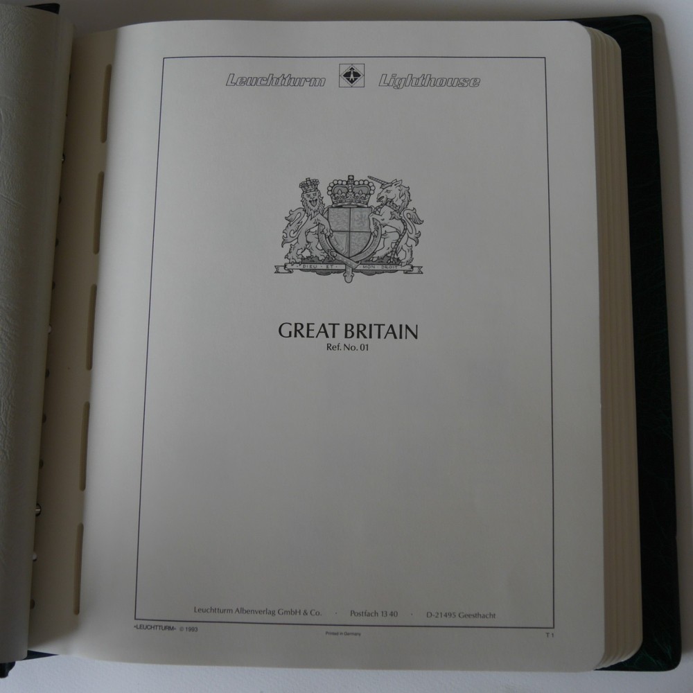 GB Lighthouse Hingeless Green Luxury Padded Album 1971-1989 + slipcase #A1