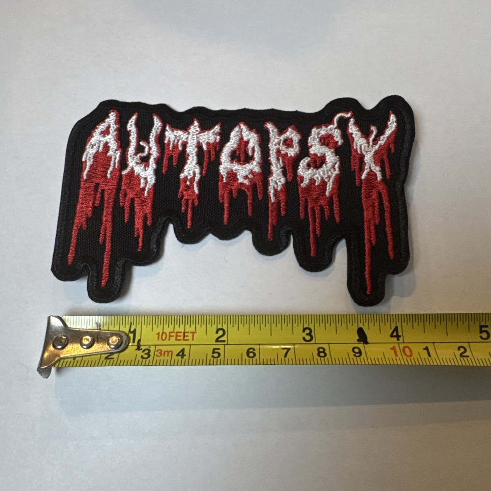 AUTOPSY  LOGO SHAPED EMBROIDERED PATCH Death
