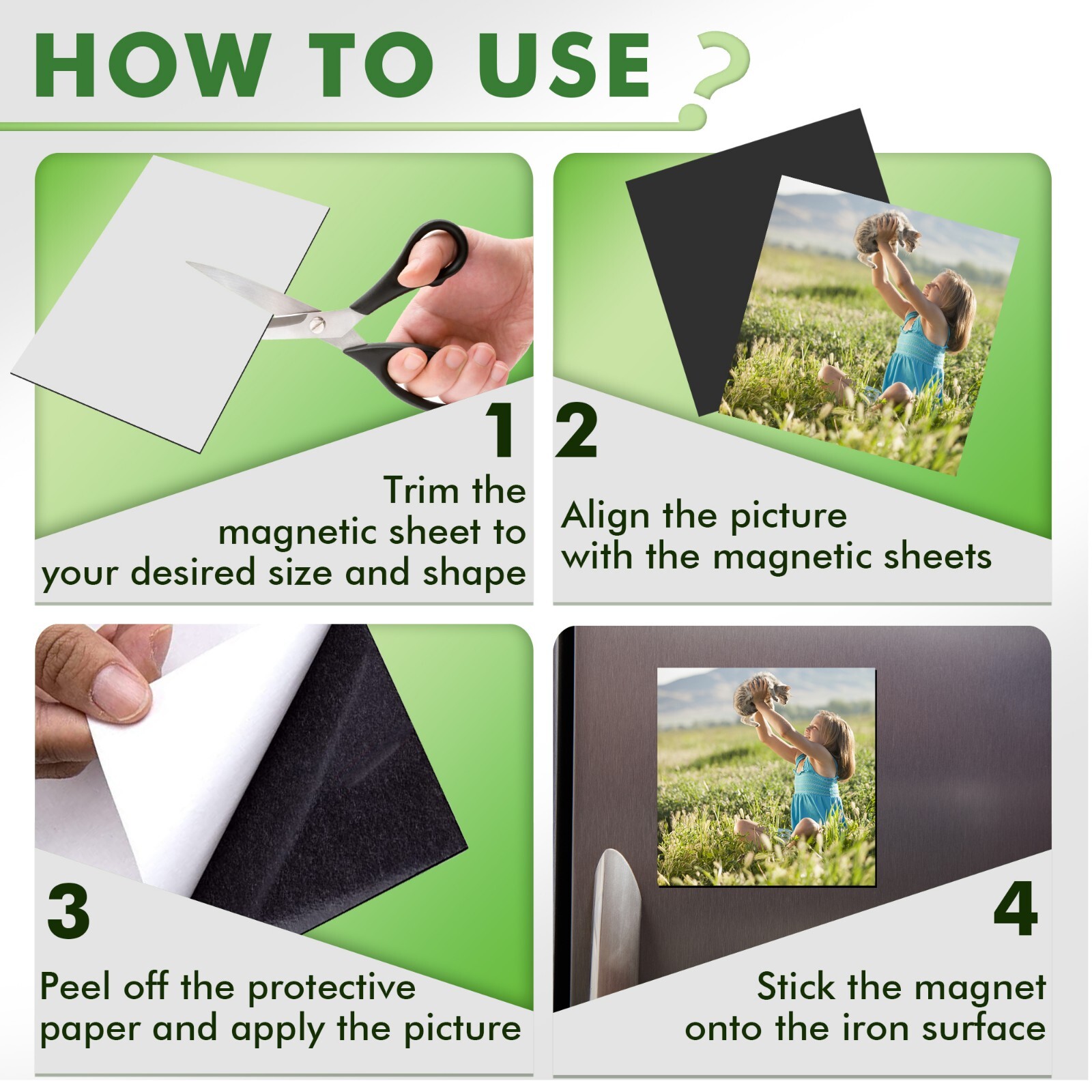 36 Strong Flexible Magnetic Sheets w/ Adhesive Back 8.5x11 20Mil for Photo Craft