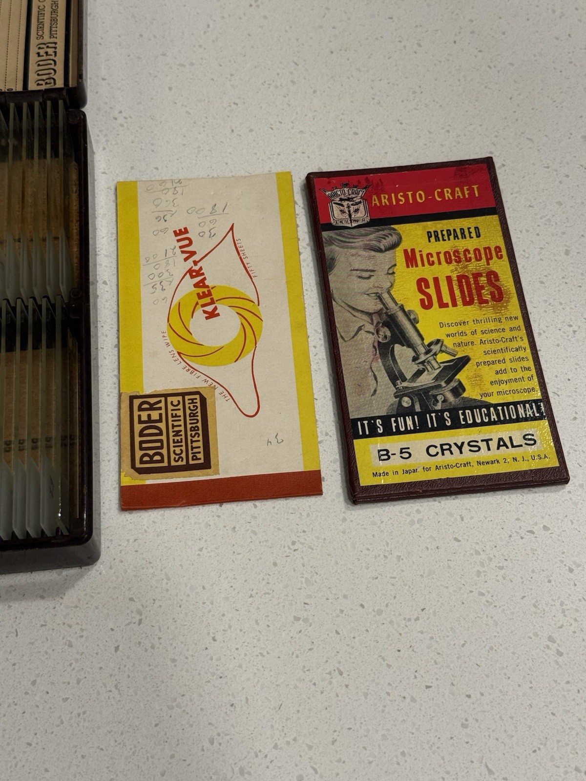 Microslides Glass Microscope Slides Scientific Box Vintage Doctor Memorabilia