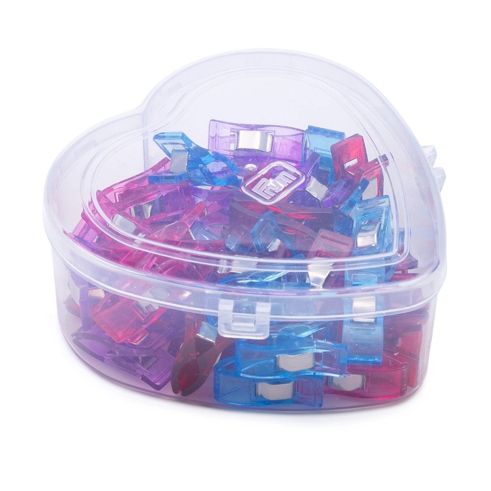 Small Fabric Clips with Box, Multicolor, 40 pc