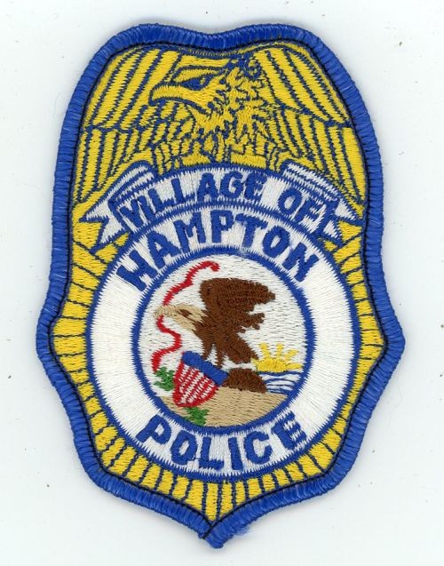 ILLINOIS IL HAMPTON POLICE NICE BREAST PATCH SHERIFF