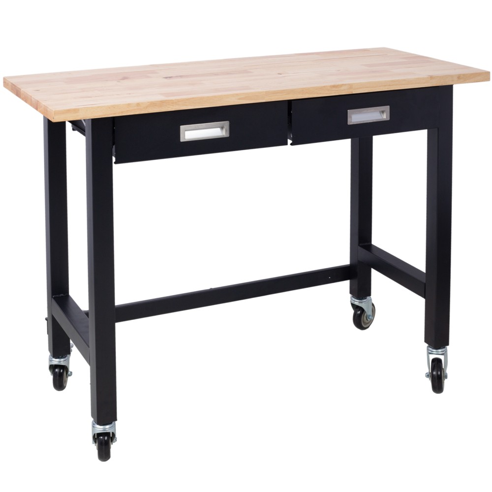 Work Table-Heavy Duty Rolling Workbench w/Storage Drawer,Garage/Office Multi-Use