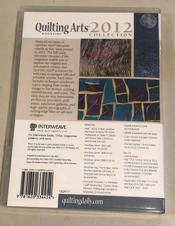 Quilting Arts 2012 Collection CD