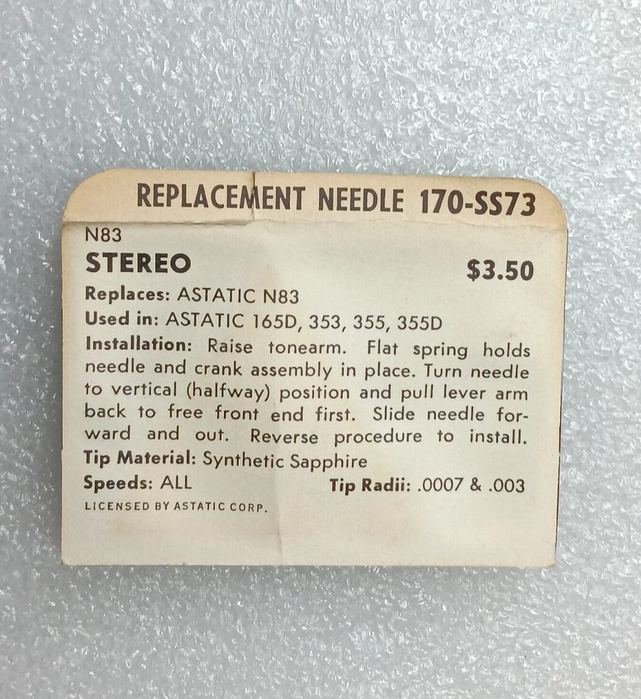 170-SS73 Superb Needle Needle Stylus Record Player