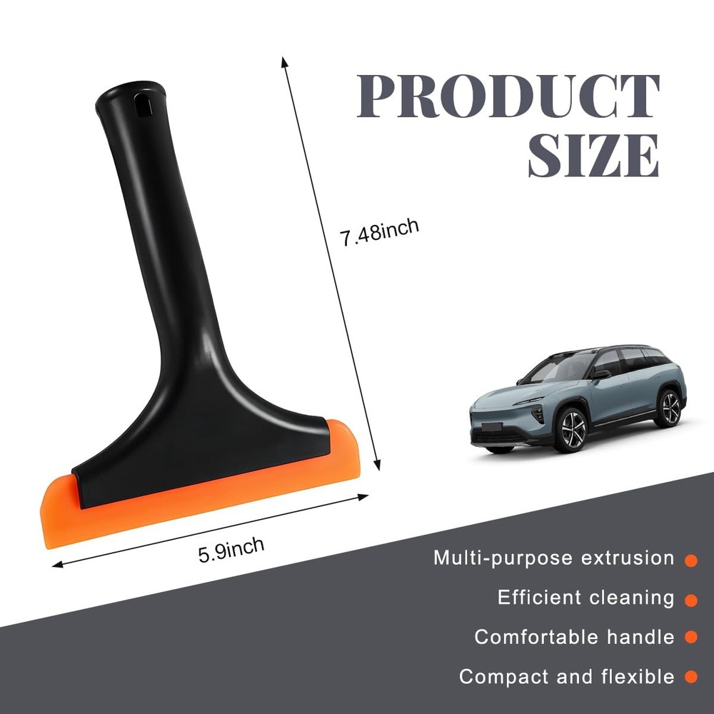 Wevdn Small Silicone Window Squeegee, Car Windshield Black