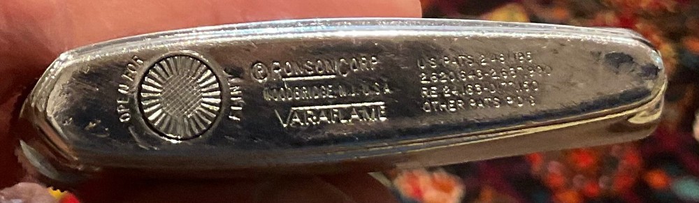 Vintage Ronson Premier Lighter / Serviced / checkerboard Pattern.