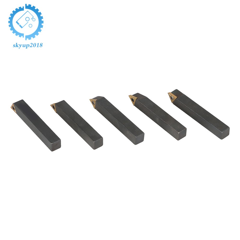 5 PACK 3/8" New Carbide Indexable Turning Tool Bit With Carbide Inserts