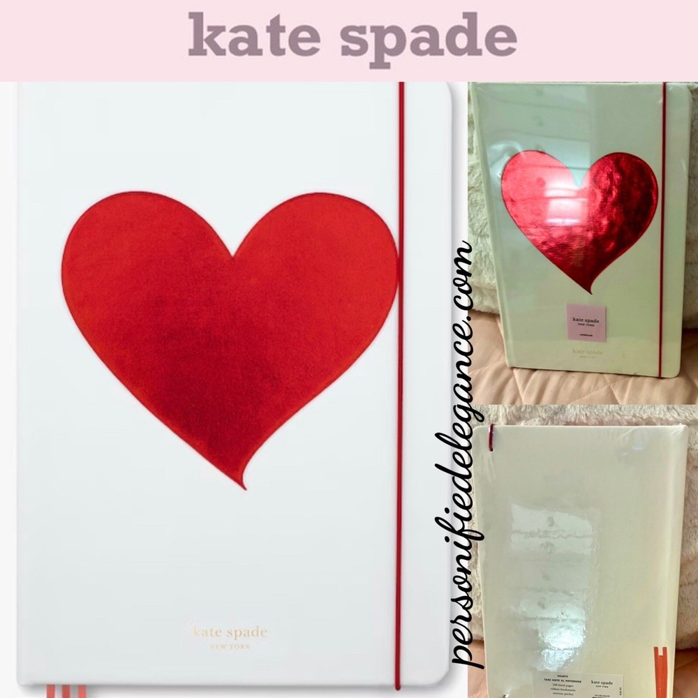 NEW Kate Spade Valentine's Day Take Note Large Notebook Journal