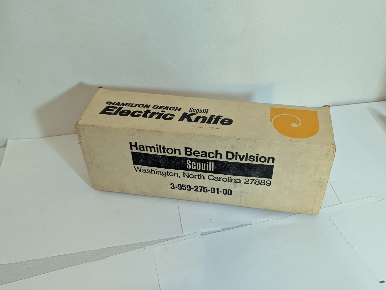 VTG Electric Knife Hamilton Beach Scovill 275W w Box & Papers Blades Tested VG+